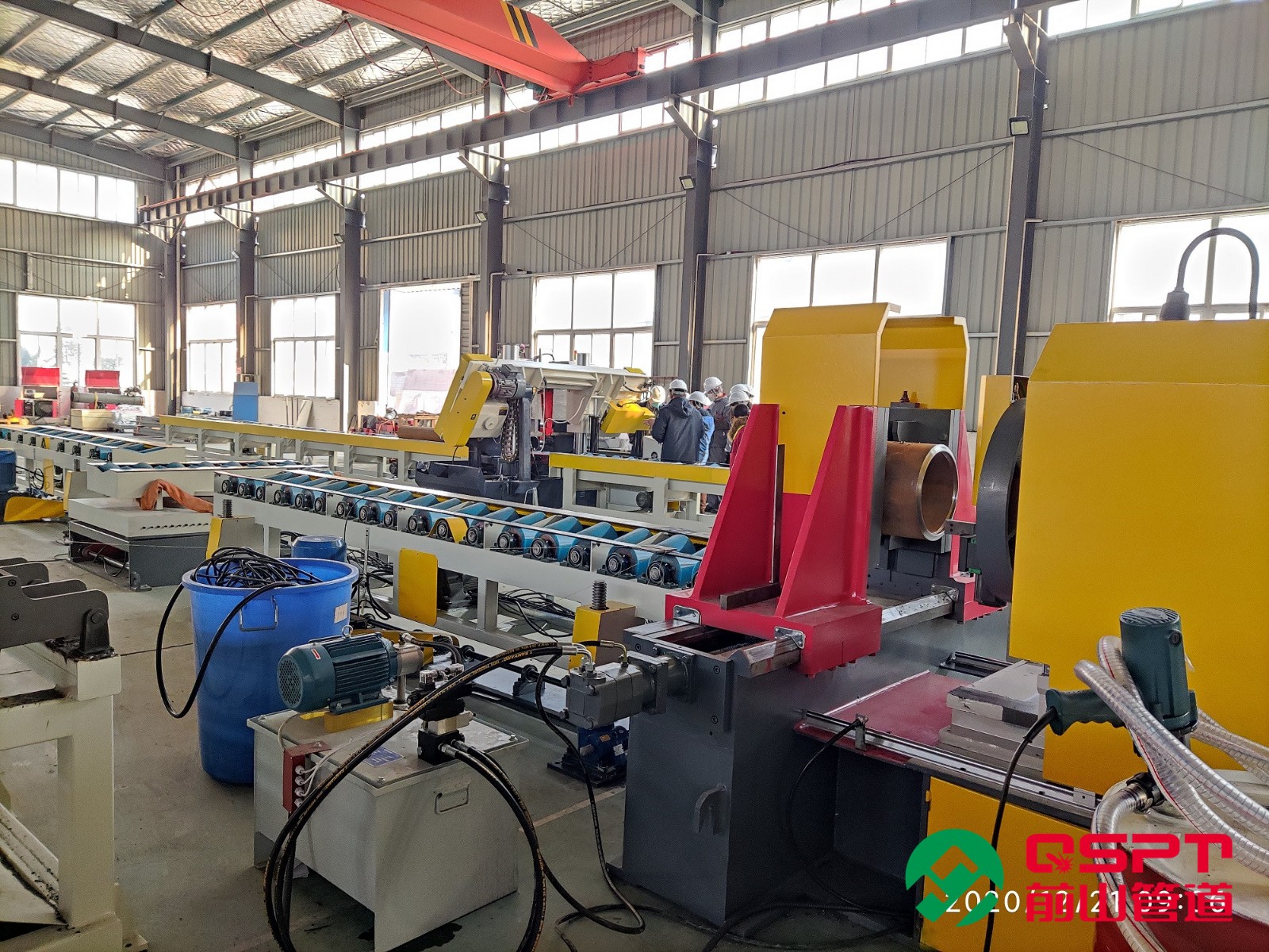 吉林化建来江苏工厂培训管道预制生产线设备